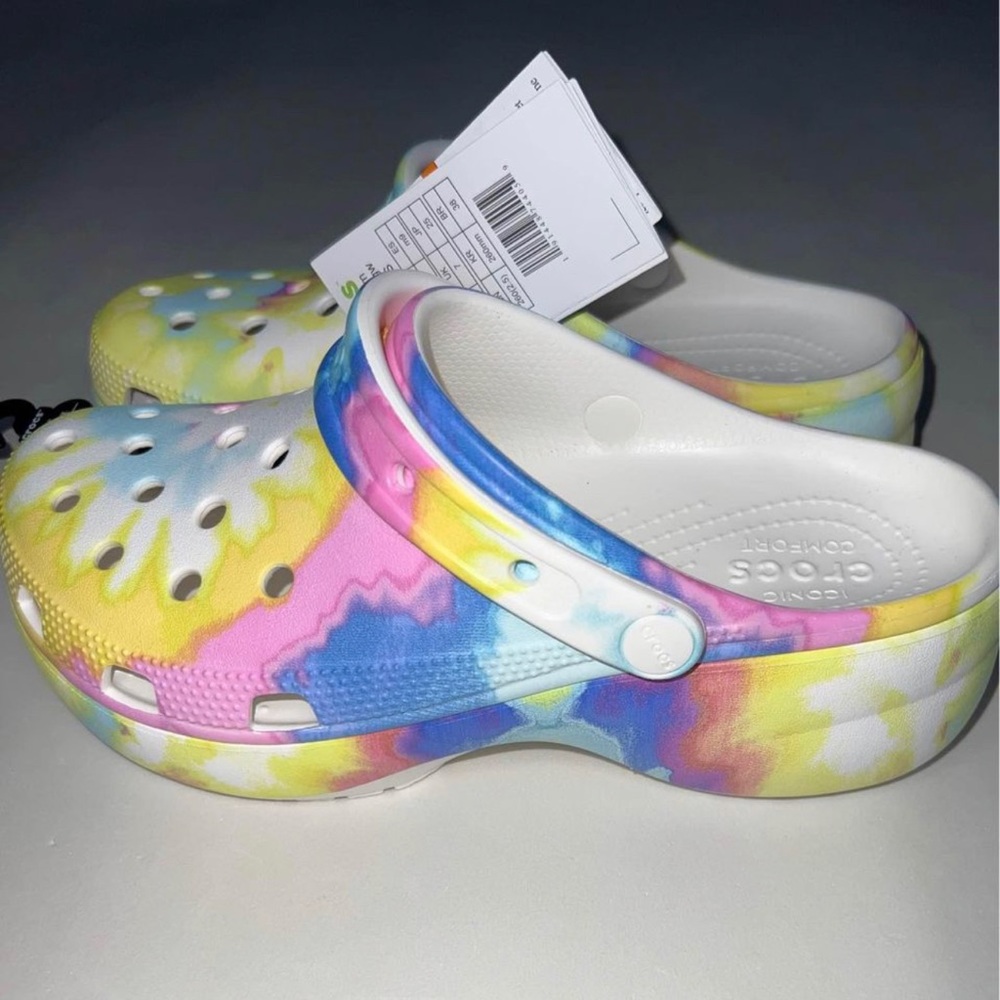 CROCS Tie-Dye Platforms